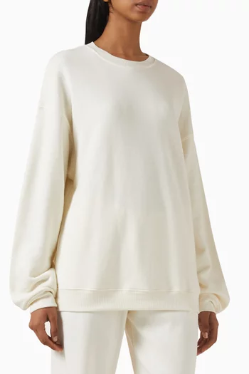 Oversized Crewneck Sweatshirt in French Terry
