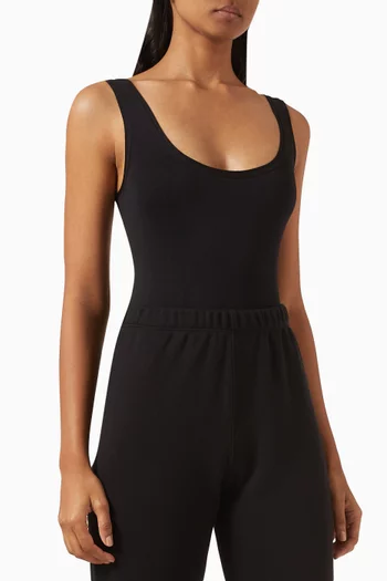 Tank Bodysuit in Double Layer Modal Blend