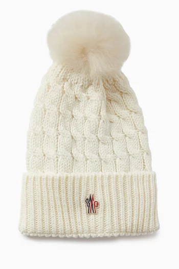 Pom Pom Beanie in Knit