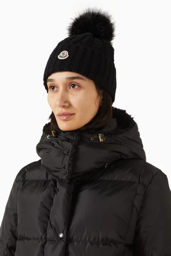 Pom-pom Beanie in Wool