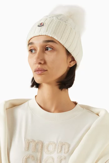 Pom-pom Beanie in Wool