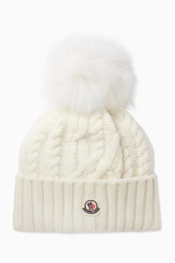 Pom-pom Beanie in Wool