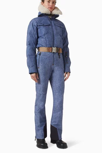 Shearling-trim Down Ski Suit