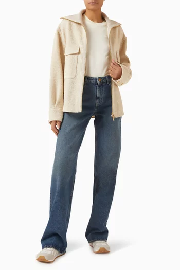 قميص بسحّاب صوف بوكليه