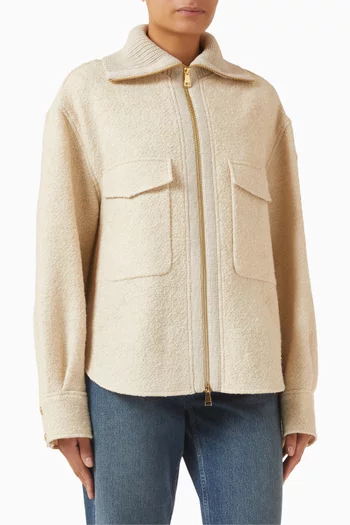 قميص بسحّاب صوف بوكليه