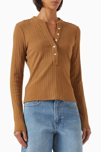 Jocelyn Henley Shirt in Cotton Blend