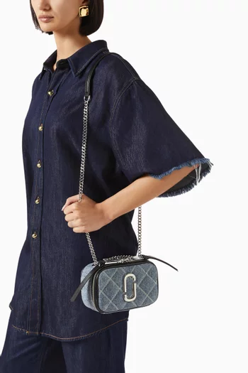 The Softshot Crossbody Bag in Quilted Denim