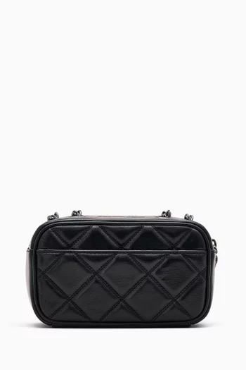 The Quilted Softshot Crossbody Bag in Leather