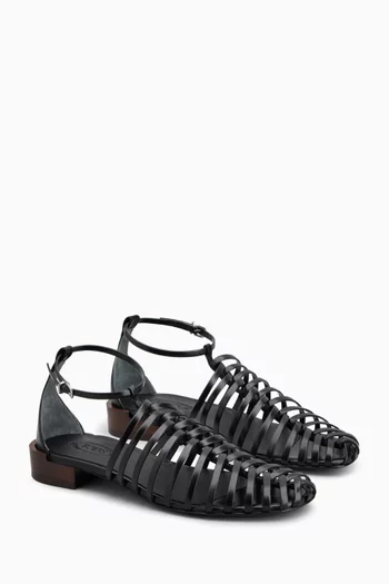 Strappy Sandals in Leather