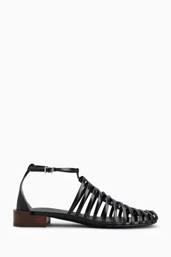 Strappy Sandals in Leather