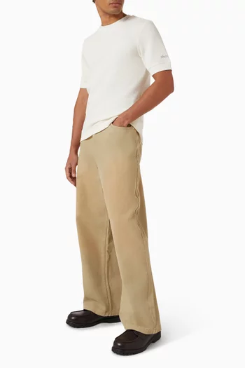 تي شيرت بقصة ضيقة قطن جيرسيه