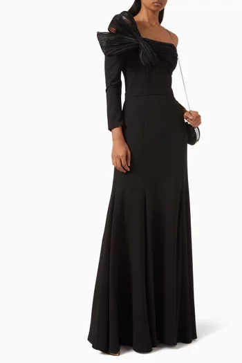Off-shoulder Bow Gown