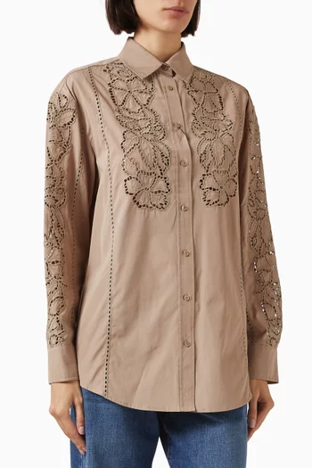 Elmi Embroidered Shirt in Cotton