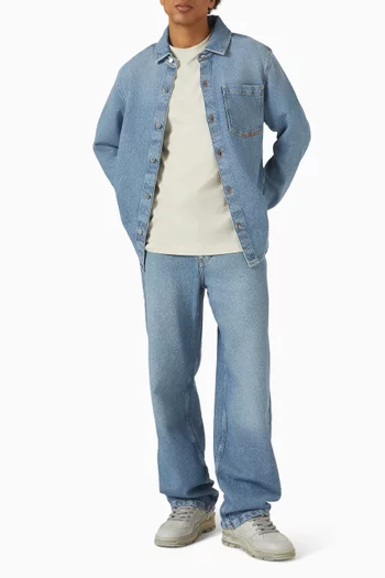 Twill Relaxed Jeans in Denim