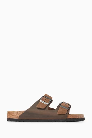 Arizona Sandals in Suede & Oiled Leather