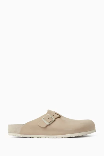 Boston Exquisite Clog Sandals in Nubuck Leather