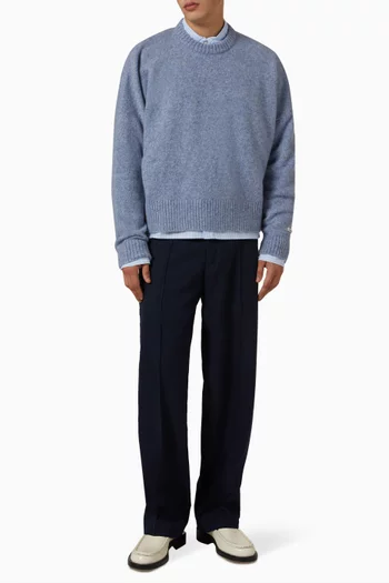 Logo Sweater in Mohair Knit