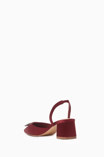 Tamara 45 Slingback Pumps in Satin