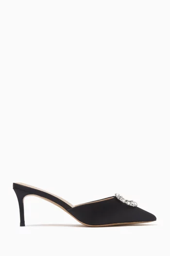 Aliyah 70 Mules in Satin