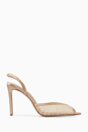 Sheila 100 Slingback Sandals in Tulle & Satin