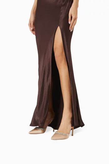 Sandra 100 Slingback Pumps in Satin
