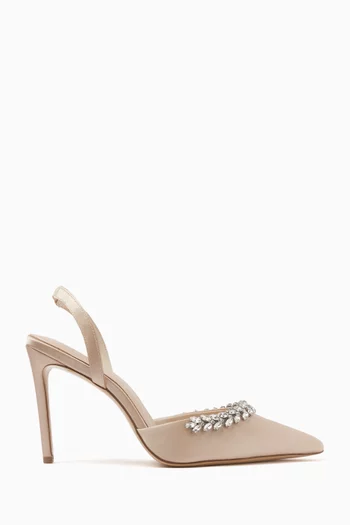Sandra 100 Slingback Pumps in Satin