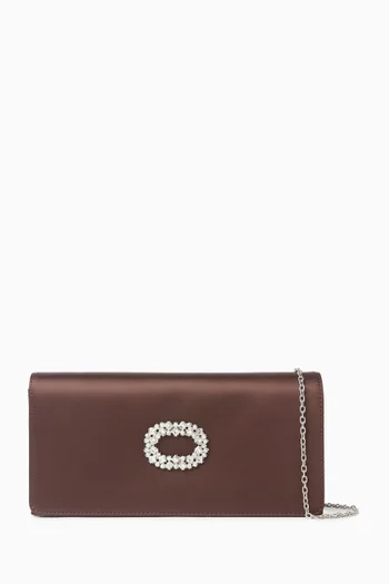 Alice Crystal-embellished Clutch in Satin