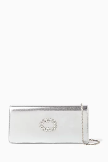 Alice Crystal-embellished Clutch in Leather