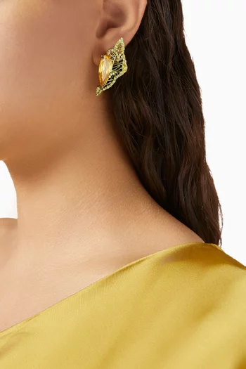 Halia Earrings in 18kt White Gold & Rhodium Vermeil