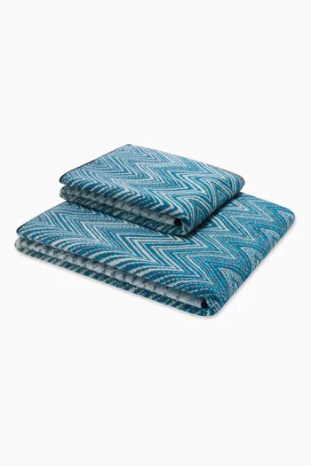 2-piece Stone Towel Set in Cotton-terry