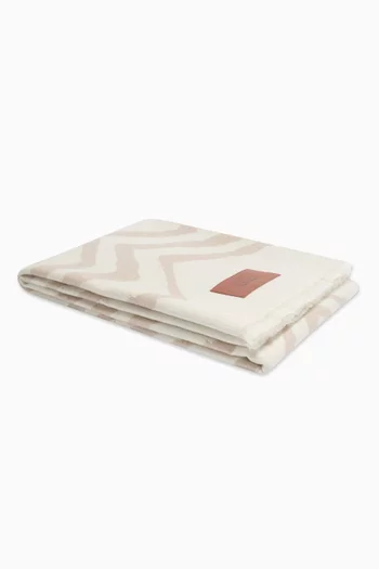 Graffiti Plaid Throw in Wool