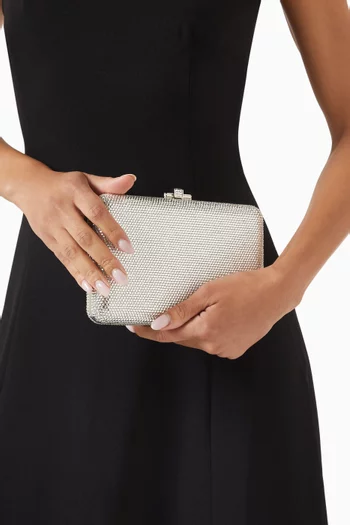 Slim Slide Crystal Clutch