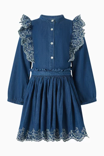 Bitta Embroidery Skirt in Cotton