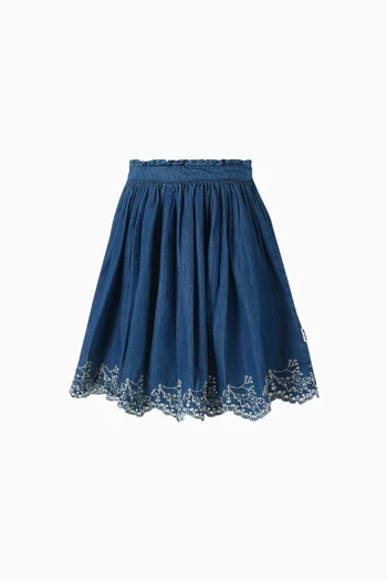Bitta Embroidery Skirt in Cotton