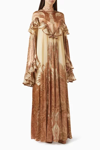 Hypnotic Burnout Maxi Dress in Viscose & Silk