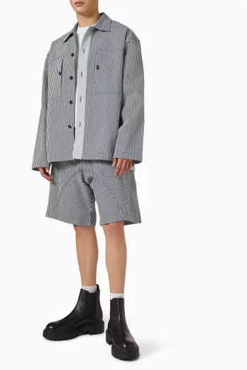 Twisted Workwear Shorts in Cotton