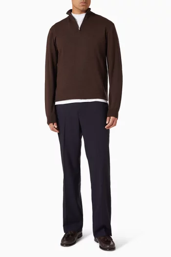 Greyson Half-zip Sweater in Merino Knit