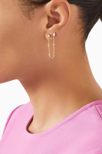 Marco Crystal Earrings in 14kt Gold-plated Sterling Silver