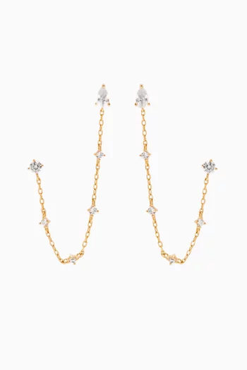 Marco Crystal Earrings in 14kt Gold-plated Sterling Silver