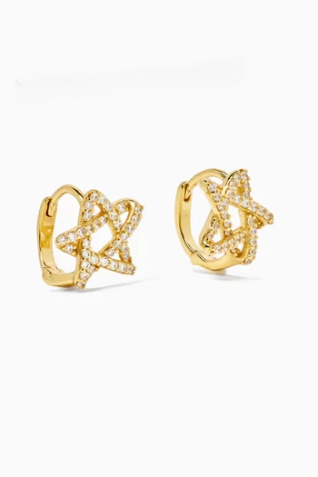 Sal Crystal Earrings in 14kt Gold-plated Sterling Silver