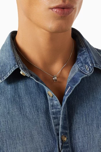 Cassandre Ring Necklace in Silver-tone Metal