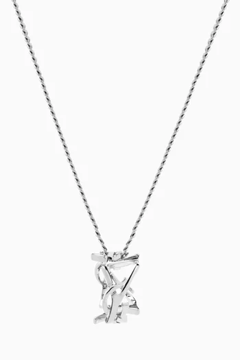 Cassandre Ring Necklace in Silver-tone Metal