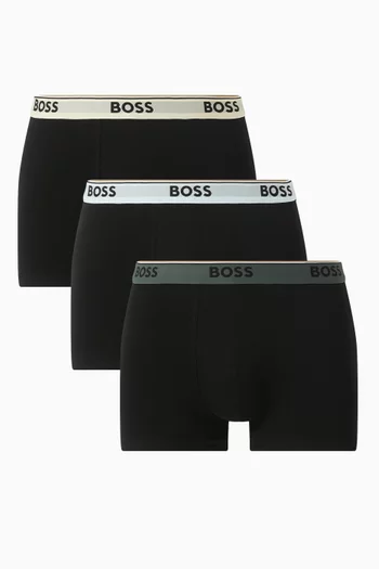 Logo Trunks in Stretch Cotton, Set of 3