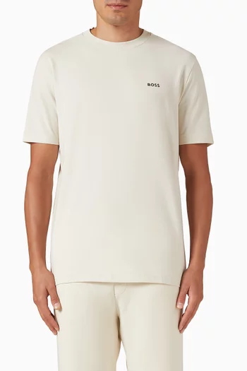Logo T-shirt in Stretch-Cotton