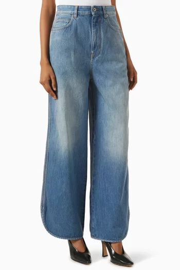 Baggy Jeans in Cotton-denim