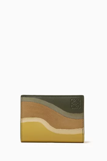 Landscape Compact Wallet in Nappa Calfskin
