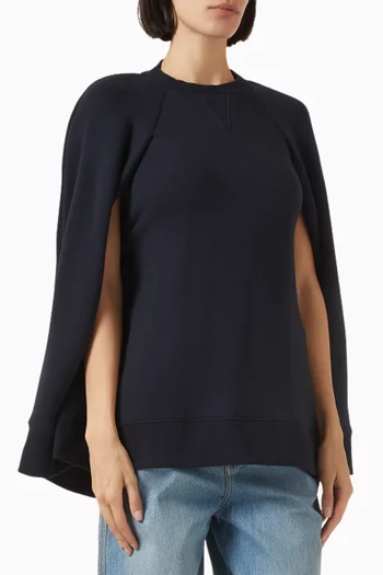 Cape Sweatshirt in Cotton-blend