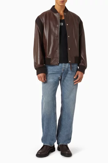 Bomber Jacket in Nappa Lambskin