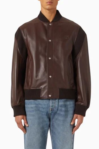 Bomber Jacket in Nappa Lambskin