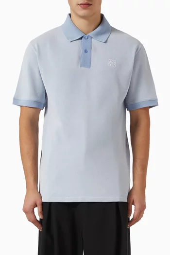 Logo Polo Shirt in Cotton